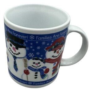 Snowman Family Ceramic Mug cup coffee coco 11oz By Houston Harvest READ